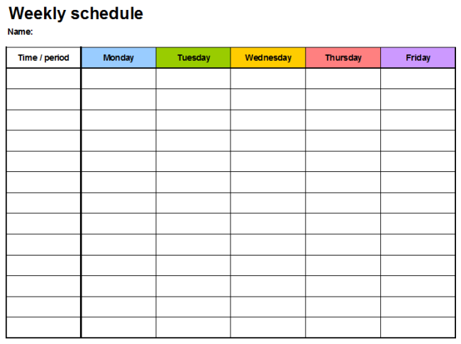 Detail Daily Time Schedule Template Excel Download Nomer 23