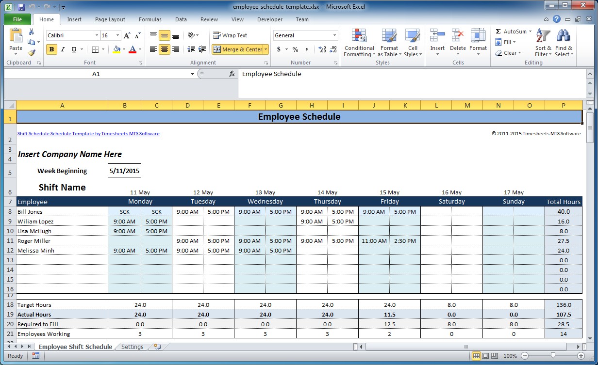Detail Daily Time Schedule Template Excel Download Nomer 24