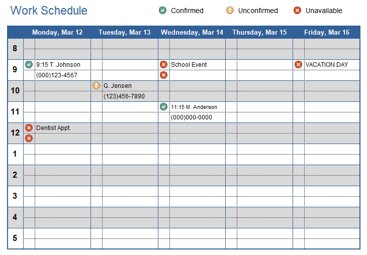 Detail Daily Time Schedule Template Excel Download Nomer 25