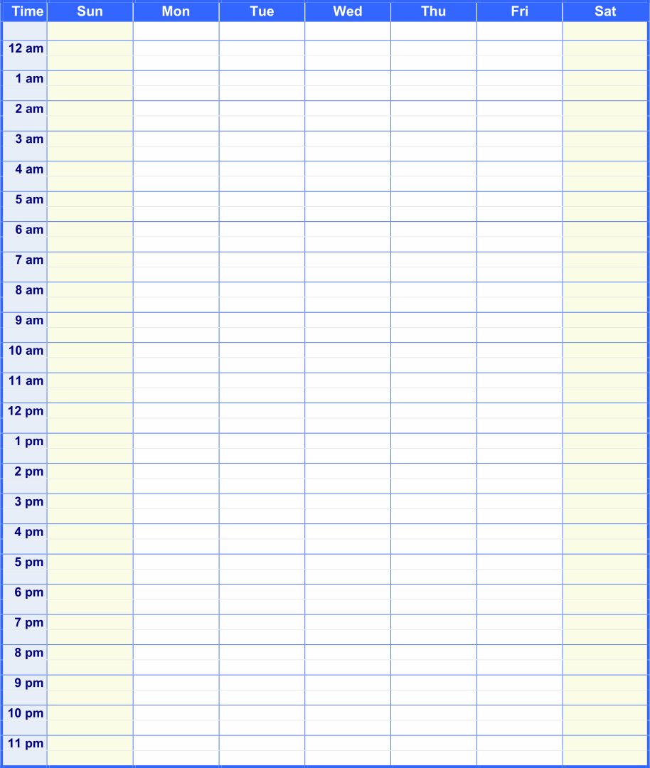 Detail Daily Time Schedule Template Excel Download Nomer 38