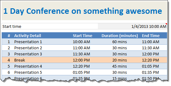 Detail Daily Time Schedule Template Excel Download Nomer 43