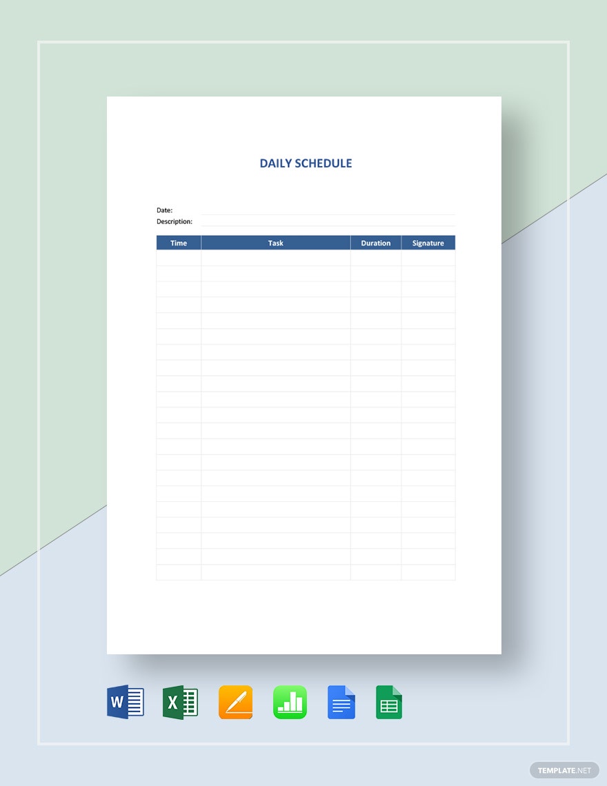 Detail Daily Time Schedule Template Excel Download Nomer 50