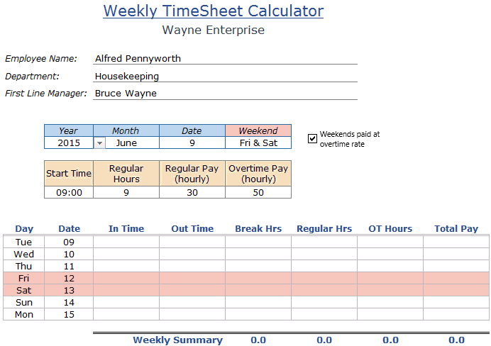 Detail Daily Time Schedule Template Excel Download Nomer 51