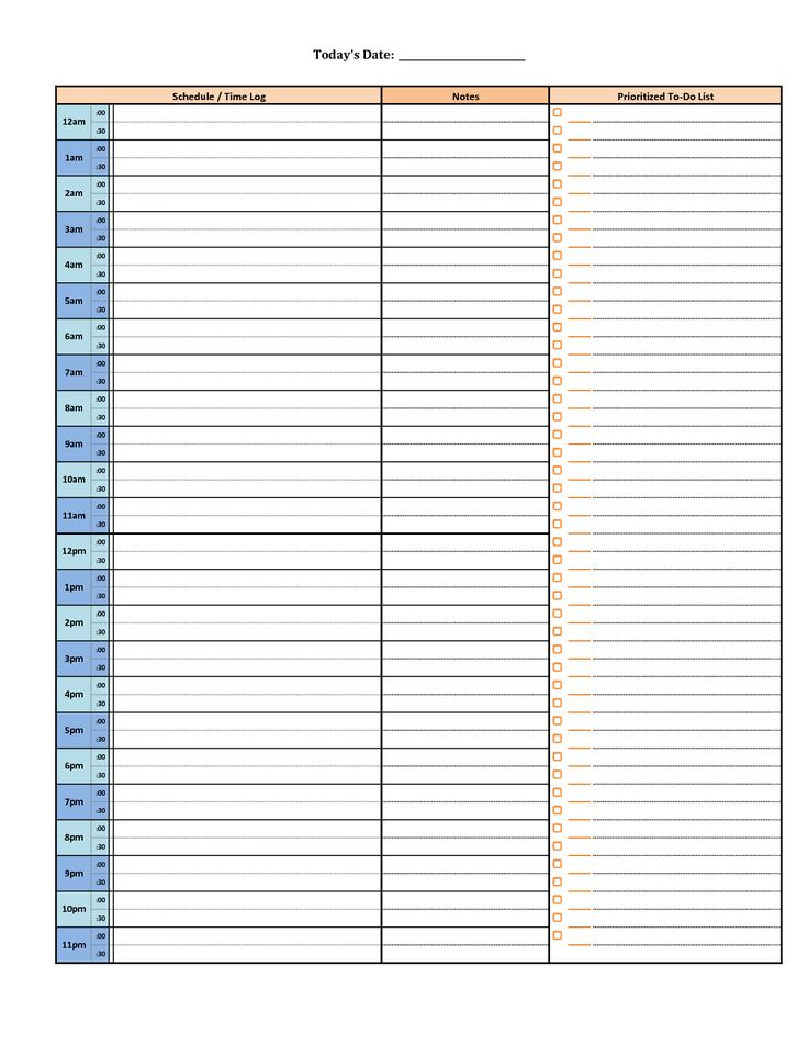 Detail Daily Time Schedule Template Excel Download Nomer 52