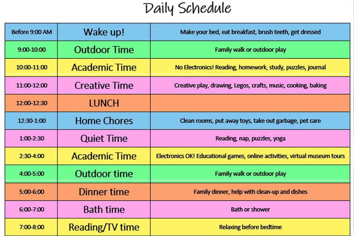 Detail Daily Time Schedule Template Excel Download Nomer 55