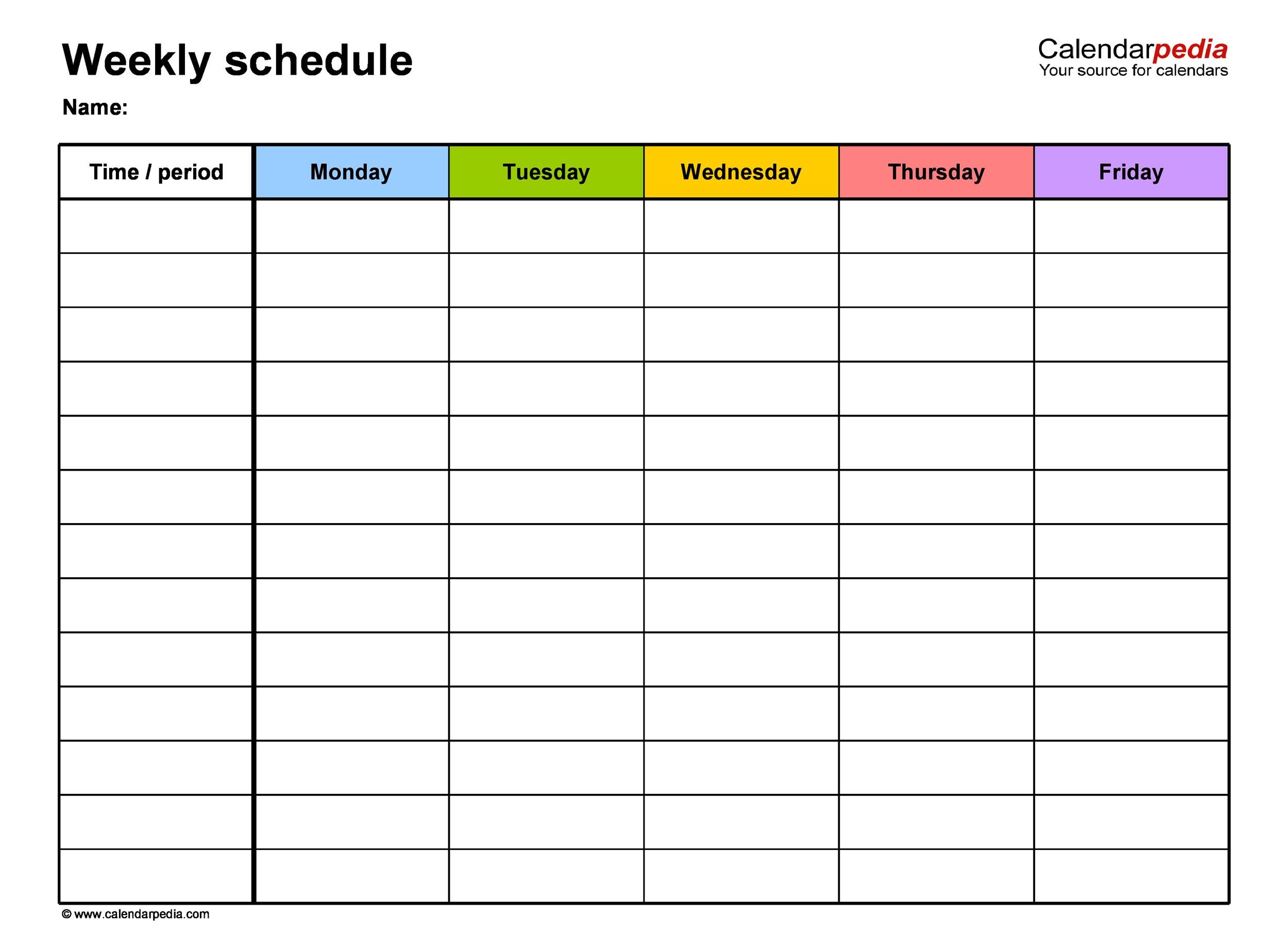 Detail Daily Time Schedule Template Excel Download Nomer 10