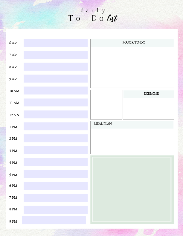 Detail Daily To Do List Template Nomer 25