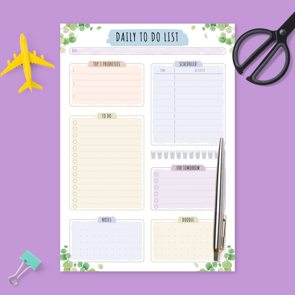 Detail Daily To Do List Template Nomer 26