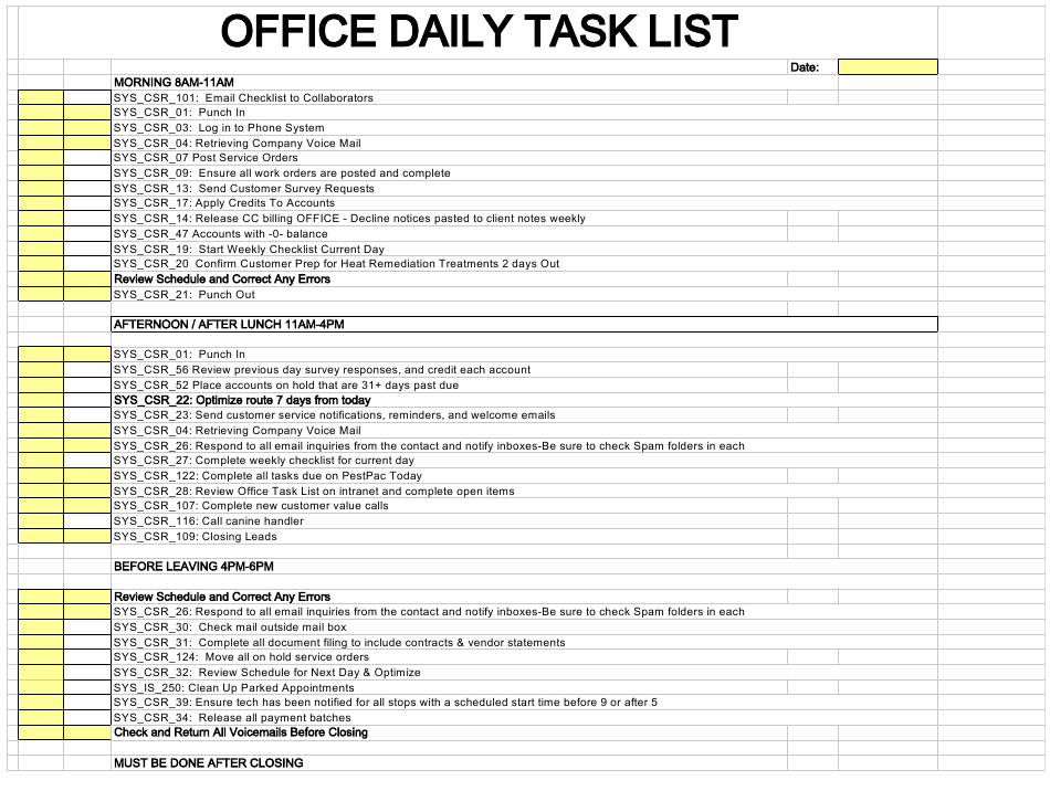 Detail Daily To Do List Template Nomer 28