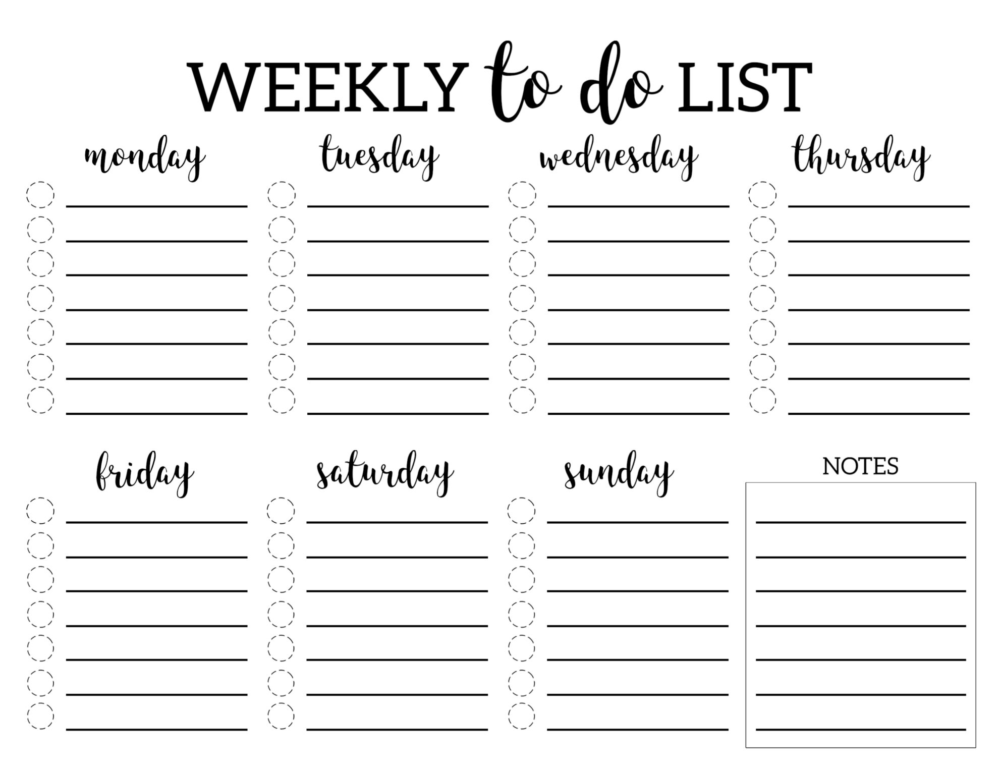 Detail Daily To Do List Template Nomer 40