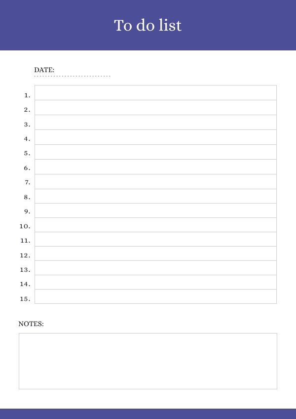 Detail Daily To Do List Template Nomer 50