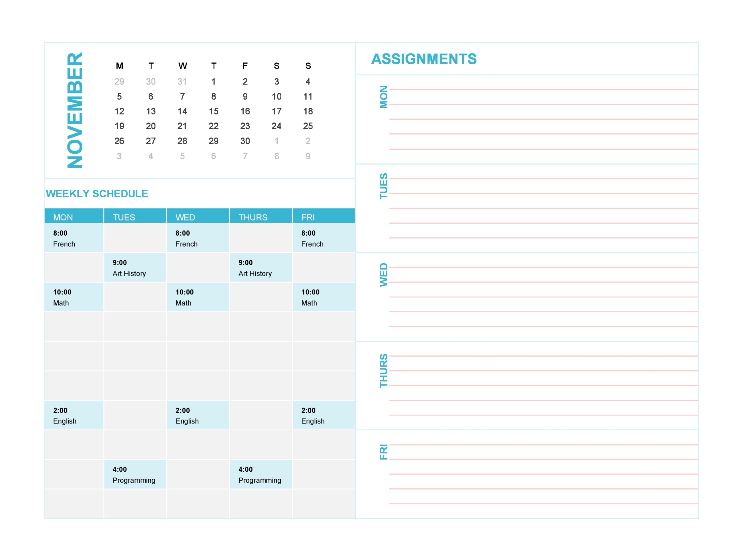 Detail Daily Weekly Monthly Planner Template Excel Nomer 12