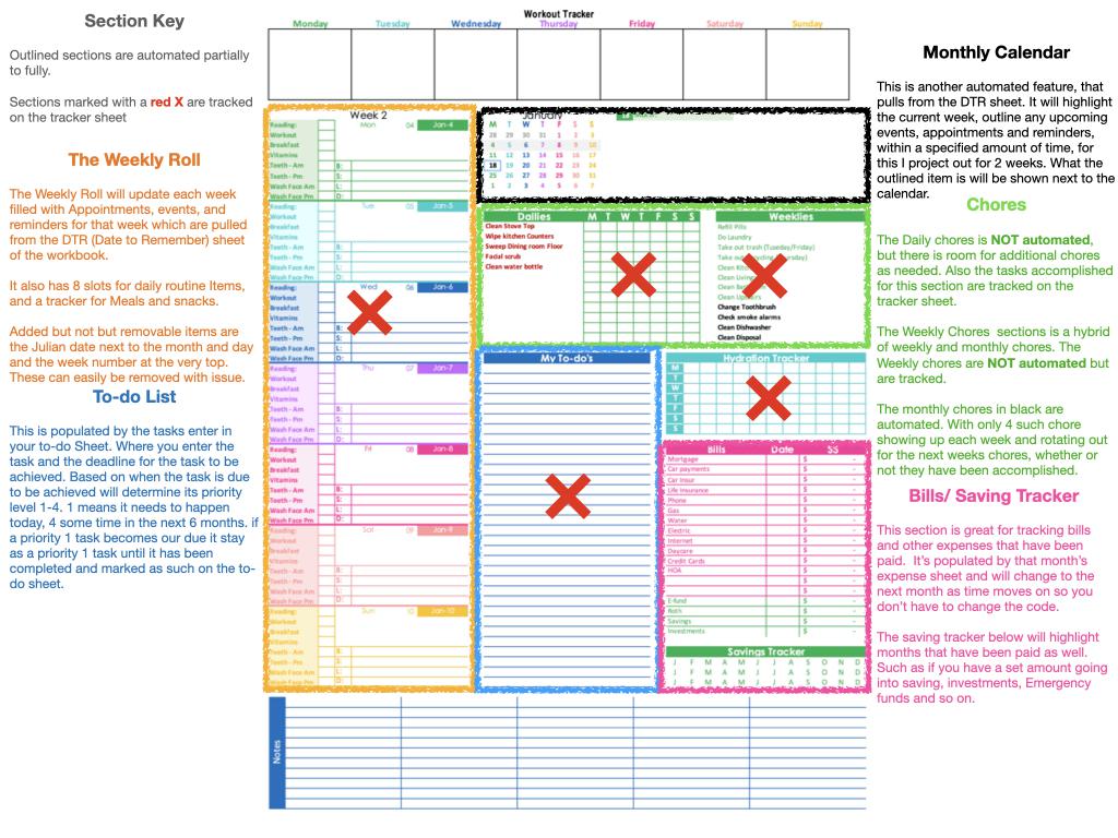 Detail Daily Weekly Monthly Planner Template Excel Nomer 29