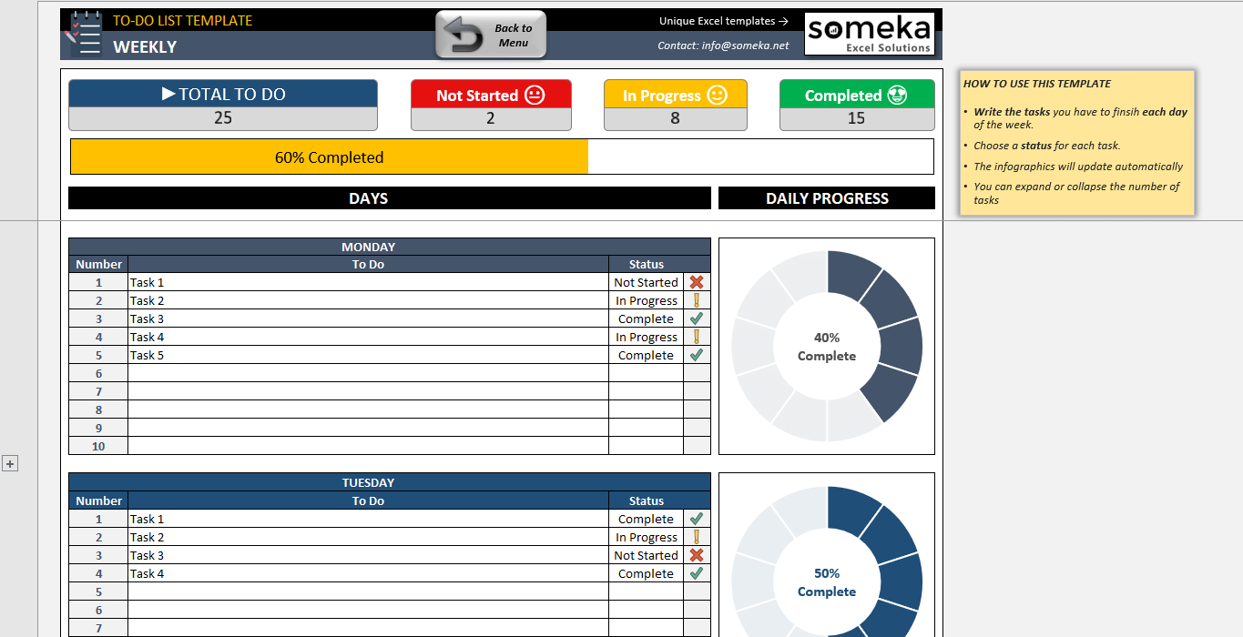 Detail Daily Weekly Monthly Planner Template Excel Nomer 31