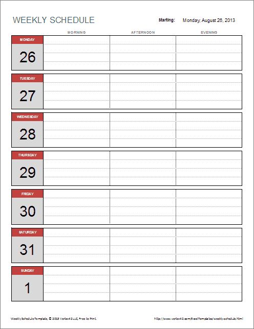 Detail Daily Weekly Monthly Planner Template Excel Nomer 32