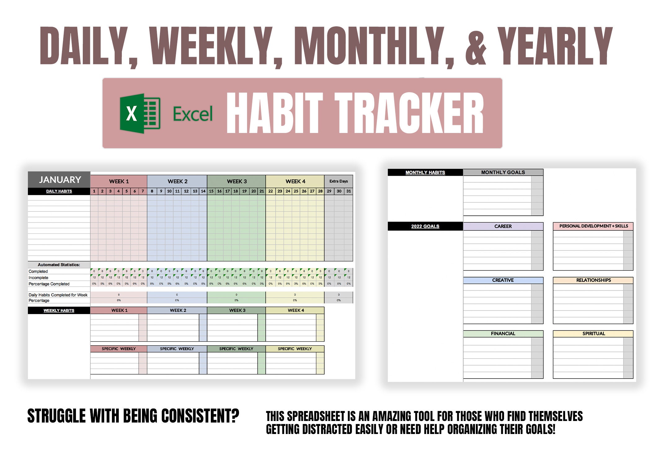 Detail Daily Weekly Monthly Planner Template Excel Nomer 36