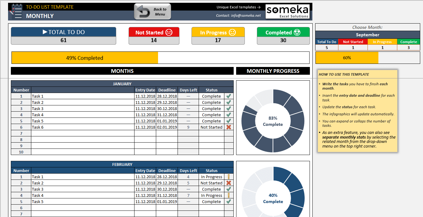 Detail Daily Weekly Monthly Planner Template Excel Nomer 52