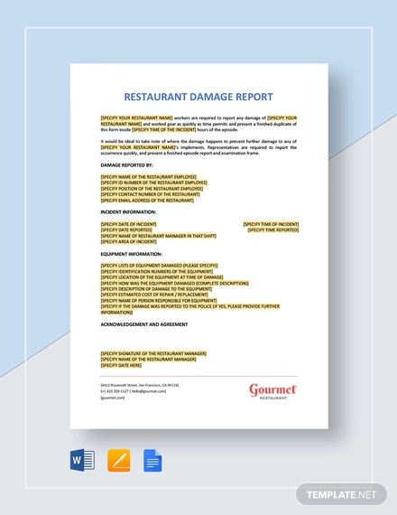 Detail Damage Report Template Nomer 15