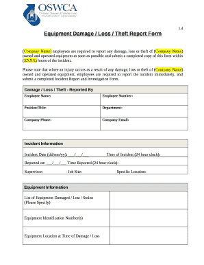 Detail Damage Report Template Nomer 18