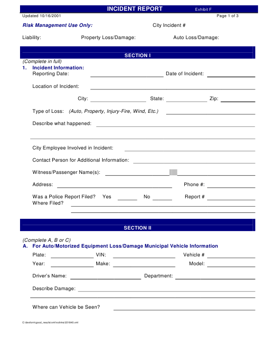 Detail Damage Report Template Nomer 40