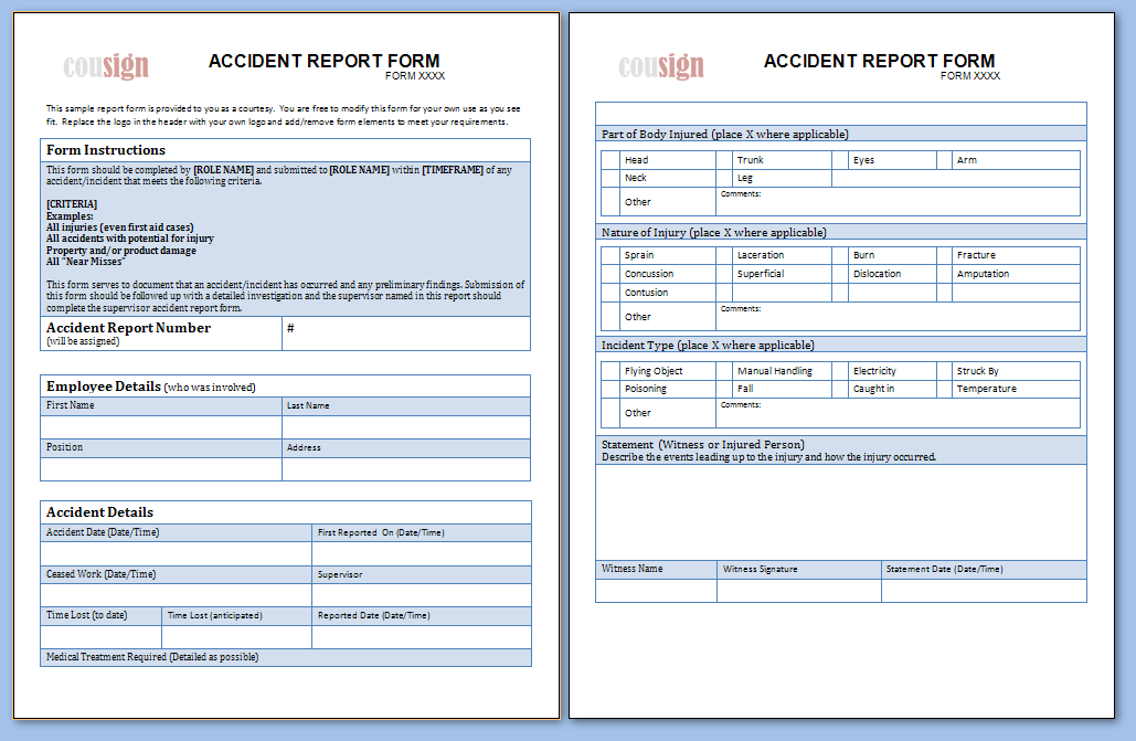 Detail Damage Report Template Nomer 46
