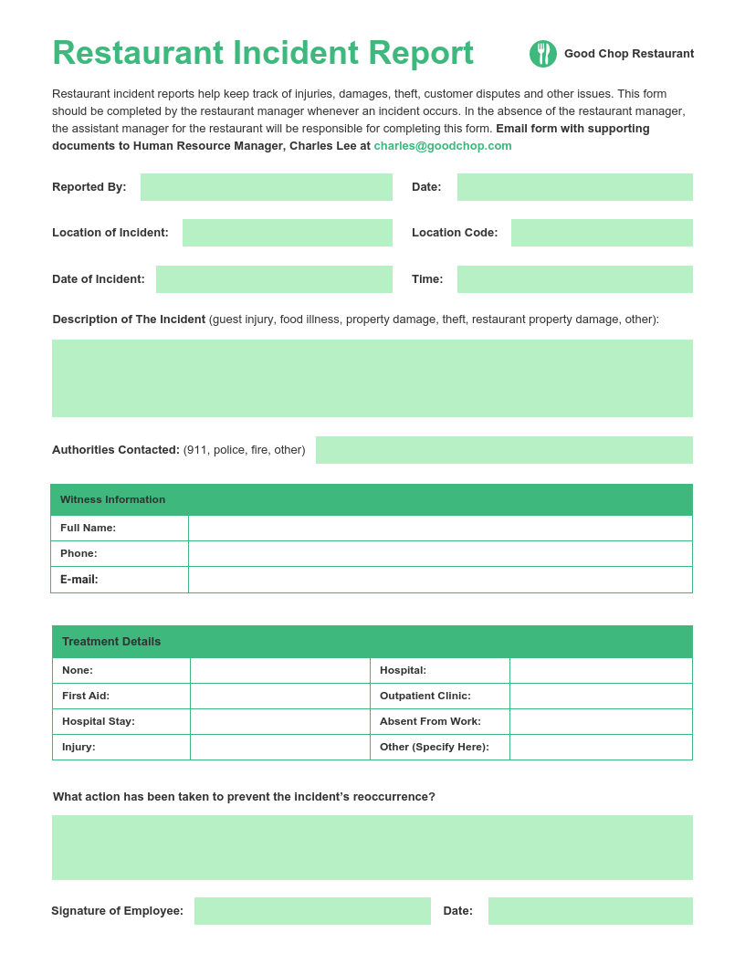 Detail Damage Report Template Nomer 53