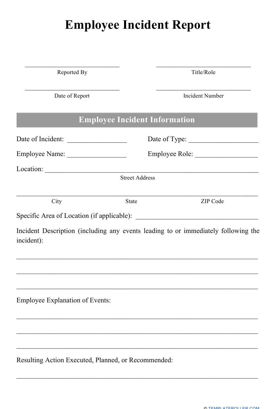 Detail Damage Report Template Nomer 7