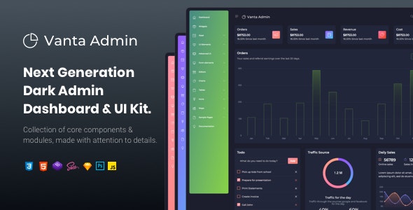 Detail Dark Dashboard Template Nomer 51