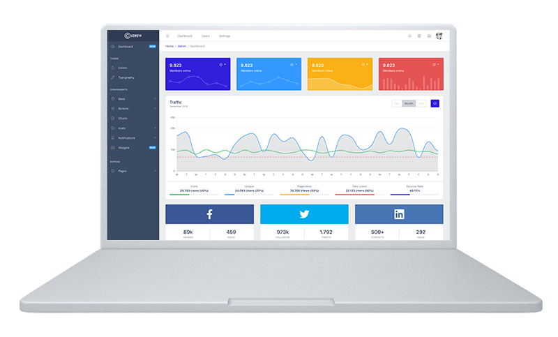 Detail Dashboard Admin Template Bootstrap Nomer 46