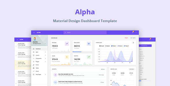 Detail Dashboard Template Material Design Nomer 26