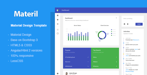 Detail Dashboard Template Material Design Nomer 4