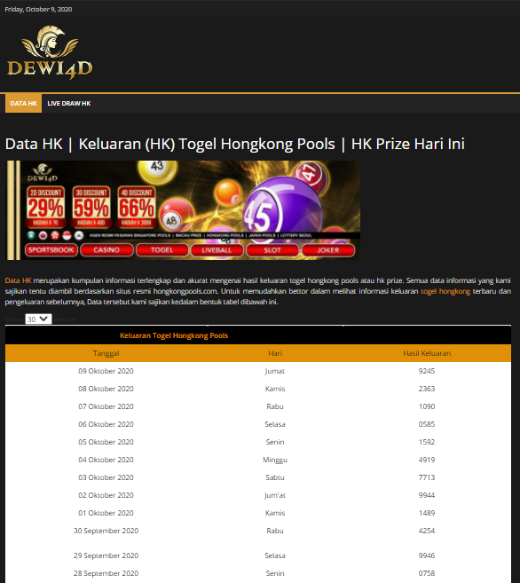 Detail Data Lengkap Togel Nomer 26
