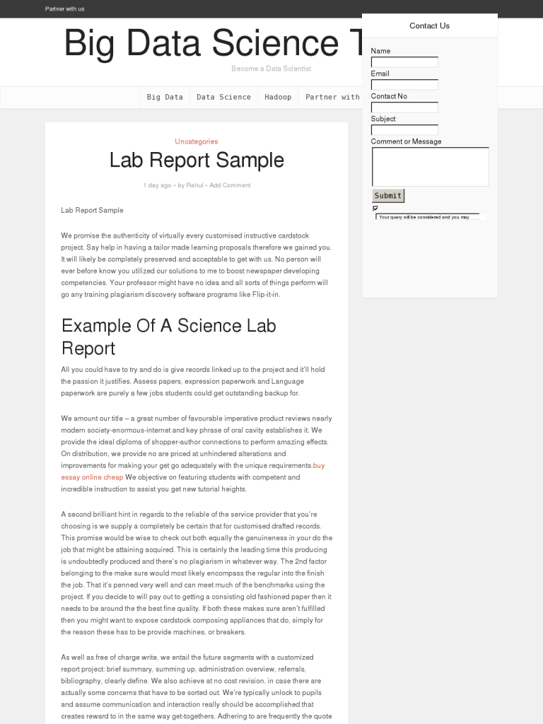 Detail Data Science Project Report Template Nomer 31