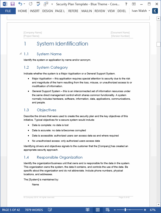 Data Security Plan Template - KibrisPDR