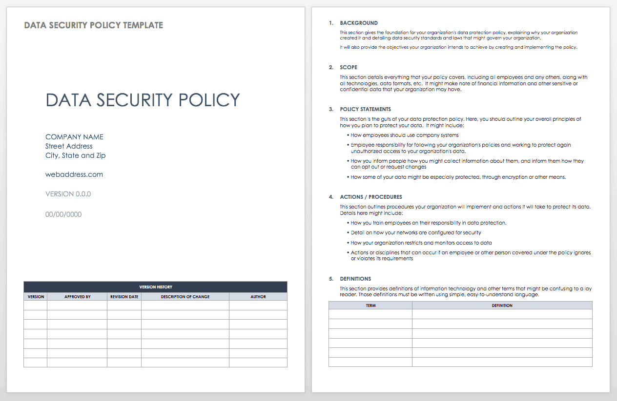 Detail Data Security Plan Template Nomer 24
