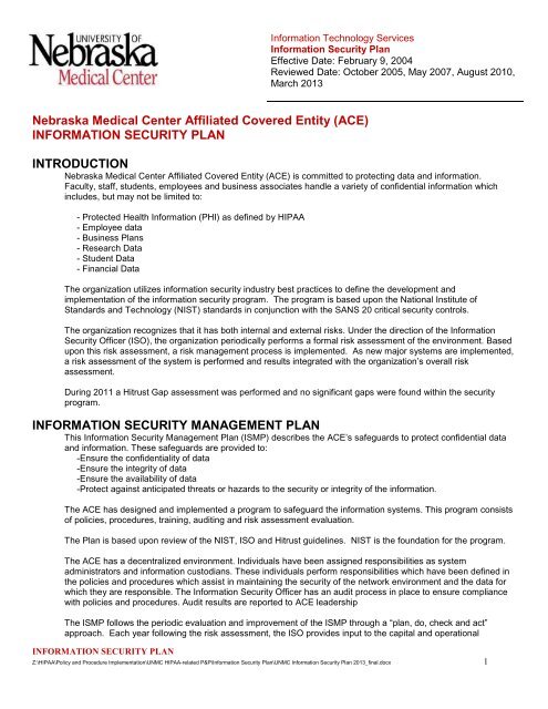 Detail Data Security Plan Template Nomer 44