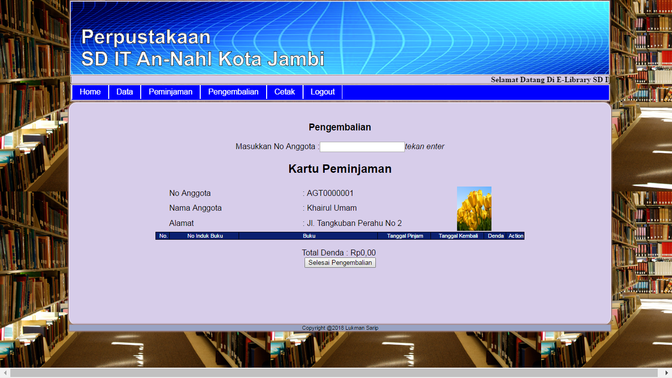 Detail Database Peminjaman Buku Nomer 23