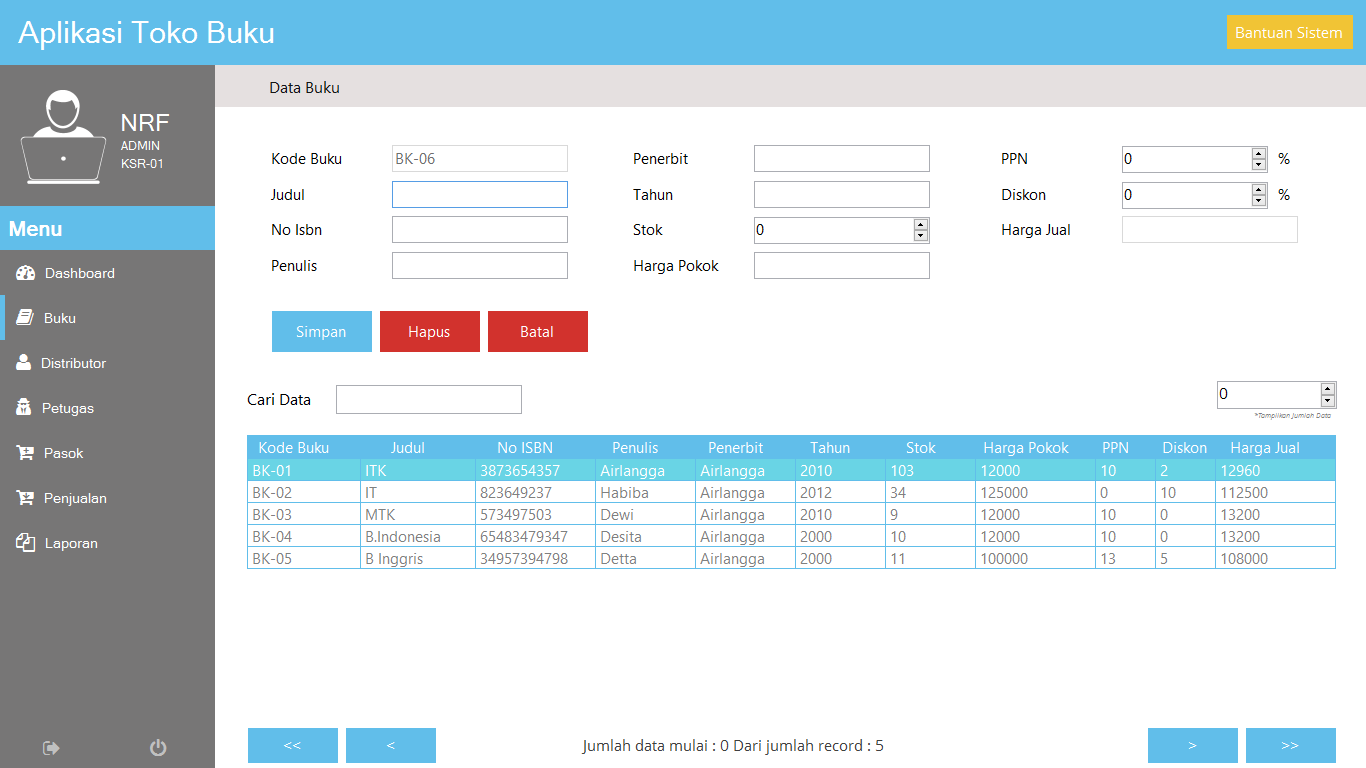 Detail Database Penjualan Buku Online Nomer 33