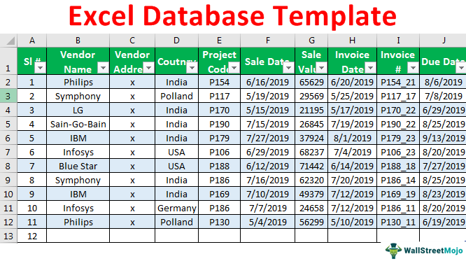 Database Spreadsheet Template - KibrisPDR