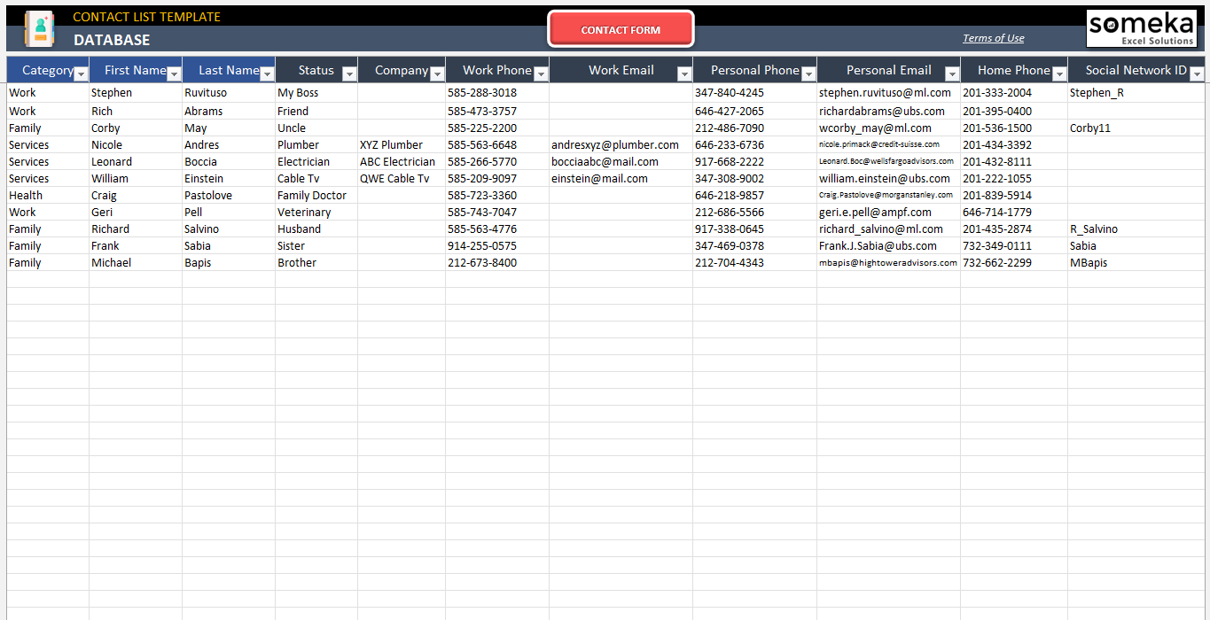 Detail Database Spreadsheet Template Nomer 28