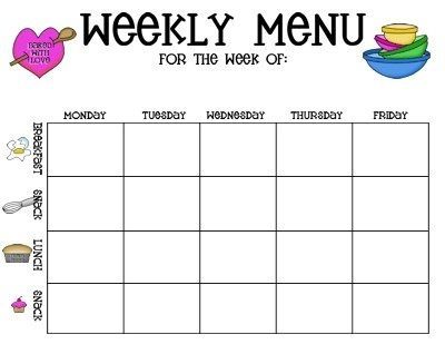 Detail Daycare Menu Template Nomer 3