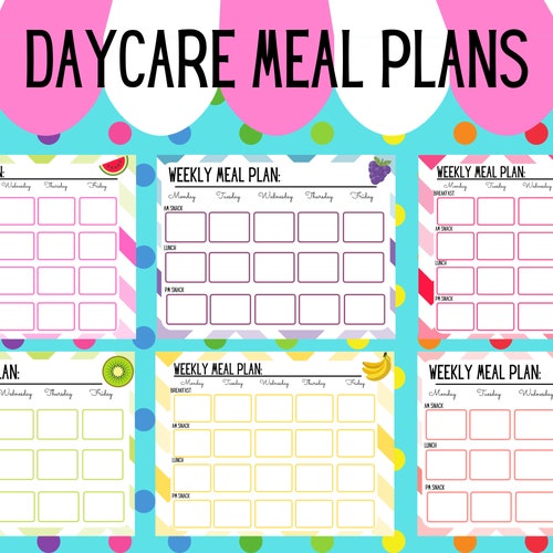 Detail Daycare Menu Template Nomer 29