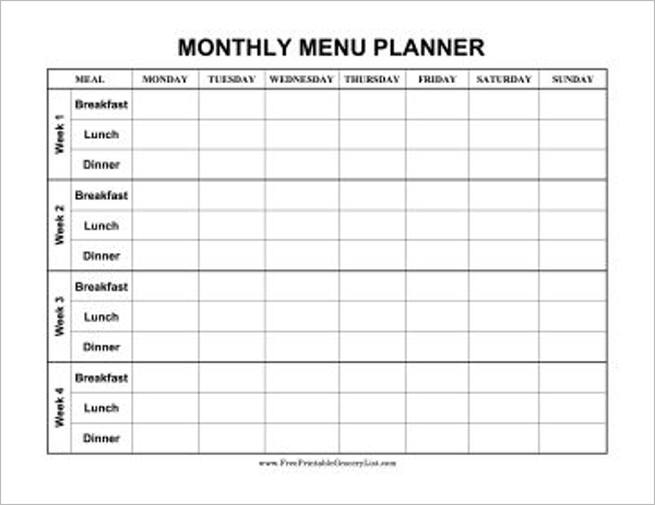 Detail Daycare Menu Template Nomer 30