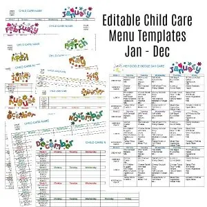 Detail Daycare Menu Template Nomer 35