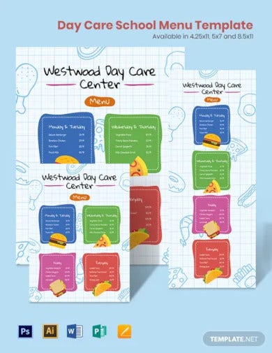 Detail Daycare Menu Template Nomer 43