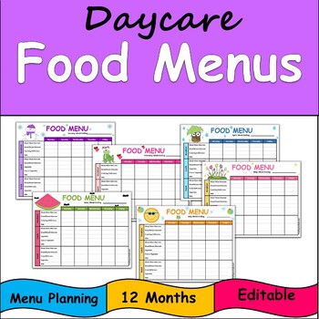 Detail Daycare Menu Template Nomer 10