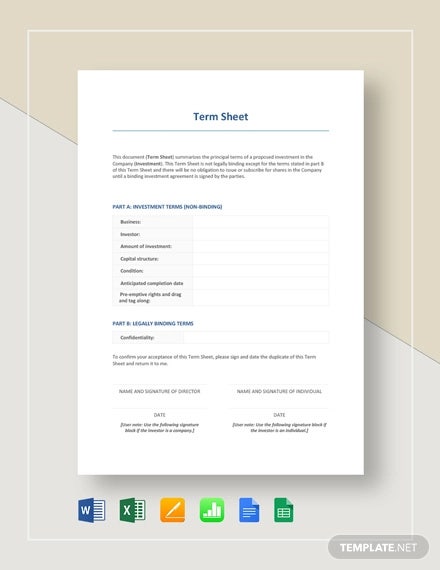 Detail Deal Sheet Template Nomer 14