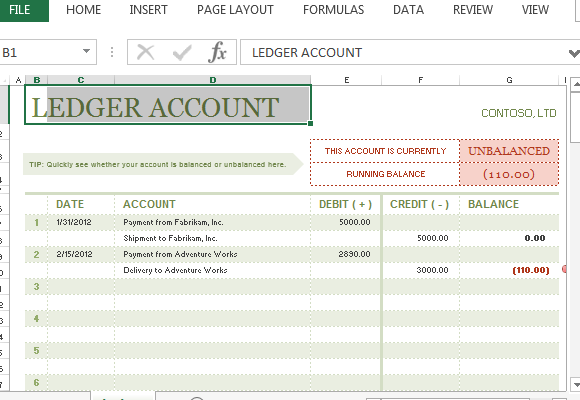 Detail Debit Credit Excel Sheet Template Nomer 34