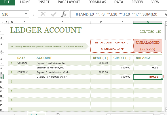 Detail Debit Credit Excel Sheet Template Nomer 41