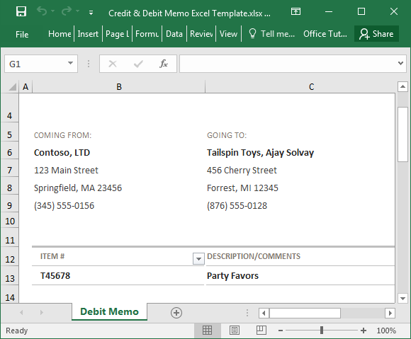 Detail Debit Credit Excel Sheet Template Nomer 10